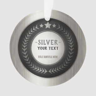 Aangepaste druk DIY-medaille Zilver VOEG UW LOGO t Ornament