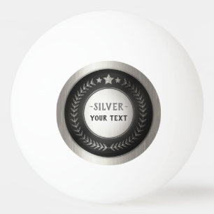 Aangepaste druk DIY-medaille Zilver VOEG UW LOGO t Pingpongbal