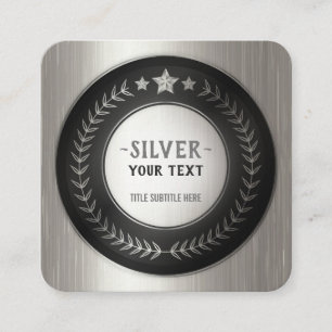 Aangepaste druk DIY-medaille Zilver VOEG UW LOGO t Vierkante Visitekaartje