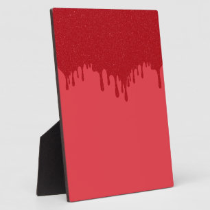 Aangepaste Druppel Rode Tafelblad Plaque met Ezel Fotoplaat