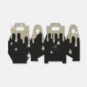 Aangepaste druppelaar met zilverglitter bedankdoosjes (Uitgevouwen)