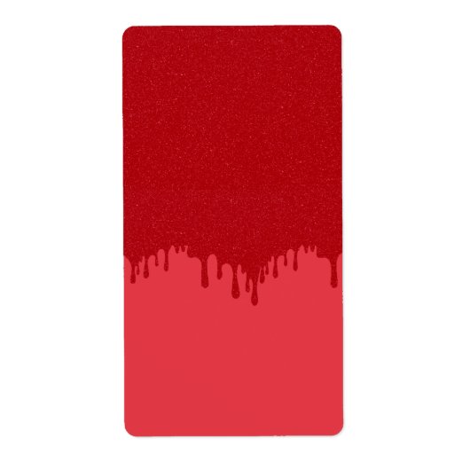 Aangepaste Druppelende Tomaat Rode Verzendlabels O Etiket (Voorkant)