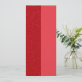 Aangepaste Dual Tomato Red Glitter Slim Flat Kaart (Staand voorkant)