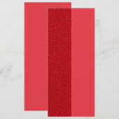 Aangepaste Dual Tomato Red Glitter Slim Flat Kaart (Voorkant / Achterkant)