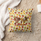 Aangepaste Dubbele Hart Foto Kawaii Fruit Kussen (Deken)