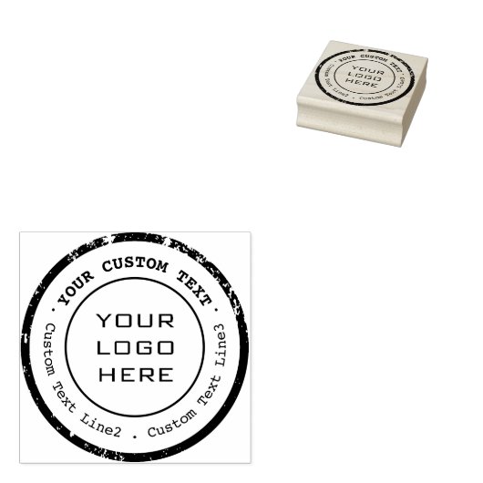 Aangepaste dubbele ring Logo stempel (Gestempeld)