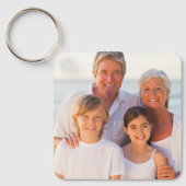 Aangepaste dubbelzijdige 2 foto familie sleutelhanger (Voorkant)
