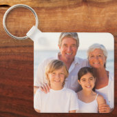Aangepaste dubbelzijdige 2 foto familie sleutelhanger (Voorkant)