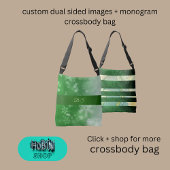 Aangepaste dubbelzijdige afbeeldingen + monogram crossbody tas