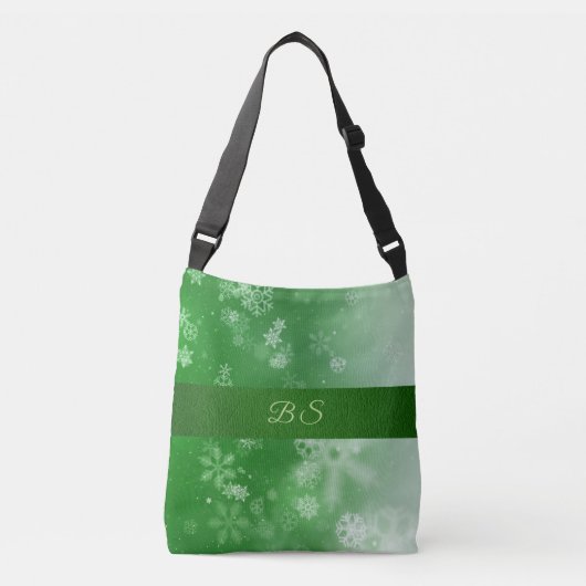 Aangepaste dubbelzijdige afbeeldingen + monogram crossbody tas (Voorkant)