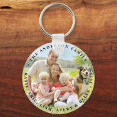 Aangepaste dubbelzijdige familie gepersonaliseerde sleutelhanger (Voorkant)