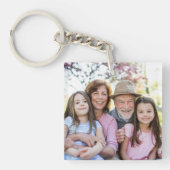 Aangepaste dubbelzijdige familie twee foto sleutelhanger (Voorkant)