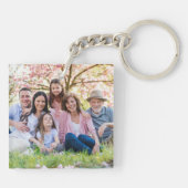 Aangepaste dubbelzijdige familie twee foto sleutelhanger (Achterkant)