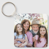 Aangepaste dubbelzijdige familie twee foto sleutelhanger (Voorkant)