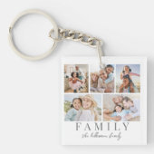 Aangepaste dubbelzijdige familiefoto sleutelhanger (Voorkant)