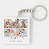 Aangepaste dubbelzijdige familiefoto sleutelhanger (Achterkant)