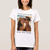 Aangepaste dubbelzijdige foto en tekst t-shirt (Voorkant)