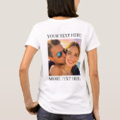Aangepaste dubbelzijdige foto en tekst t-shirt (Achterkant)