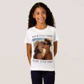 Aangepaste dubbelzijdige foto en tekst t-shirt (Voorkant volledig)