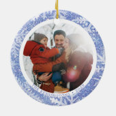 Aangepaste dubbelzijdige foto kerst ornament (Achterkant)