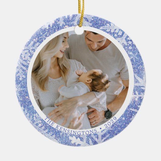 Aangepaste dubbelzijdige foto kerst ornament (Voorkant)