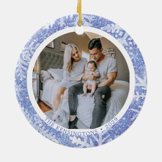 Aangepaste dubbelzijdige foto kerst ornament (Achterkant)