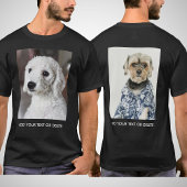 Aangepaste dubbelzijdige foto-tekst t-shirt