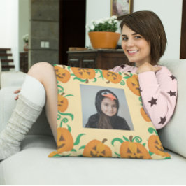 Aangepaste dubbelzijdige Halloween-pompoen Kussen