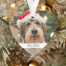 Aangepaste dubbelzijdige hond huisdier kerst