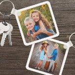 Aangepaste dubbelzijdige Kinder twee foto Sleutelhanger<br><div class="desc">Creëer een aangepaste aandenken met deze dubbelzijdige kinderen foto sleutelhanger, nu ontworpen met een witte rand rond de rand voor een strakke en moderne afwerking. Het is ideaal voor ouders of grootouders die twee verschillende foto's willen laten zien - één aan elke kant - om die speciale momenten uit het...</div>