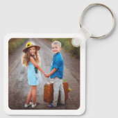 Aangepaste dubbelzijdige Kinder twee foto Sleutelhanger (Achterkant)