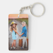 Aangepaste dubbelzijdige Kinder twee foto Sleutelhanger (achterkant)