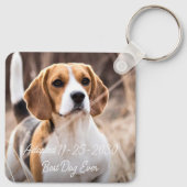 Aangepaste Dubbelzijdige Pet 2 Foto Hondenliefhebb Sleutelhanger (Achterkant)