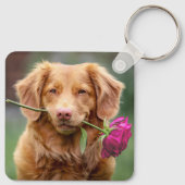 Aangepaste Dubbelzijdige Pet Dog Foto Sleutelhanger (Achterkant)