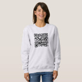 Aangepaste dubbelzijdige print QR Code Womens Ash Trui (Voorkant volledig)