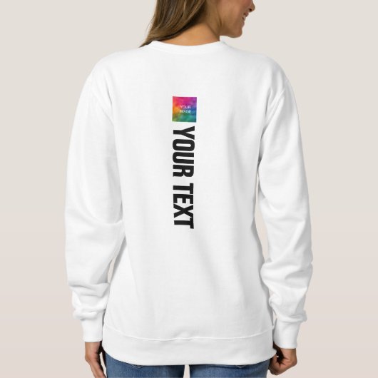 Aangepaste dubbelzijdige Print Sjabloon Vrouwen Mo Trui (Achterkant)