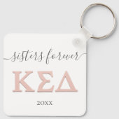 Aangepaste dubbelzijdige Sorority Sleutelhanger (Achterkant)