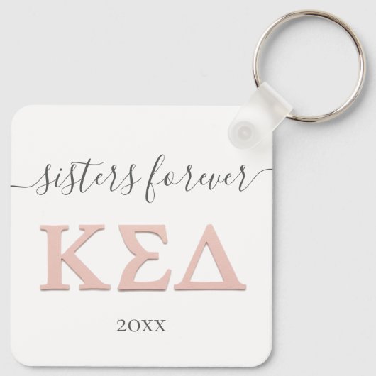 Aangepaste dubbelzijdige Sorority Sleutelhanger (Achterkant)