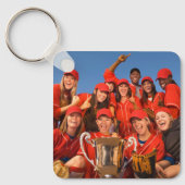 Aangepaste dubbelzijdige sport team twee foto sleutelhanger (Voorkant)