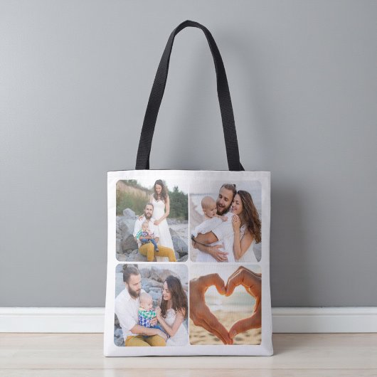 Aangepaste dubbelzijdige tas met vijf foto's