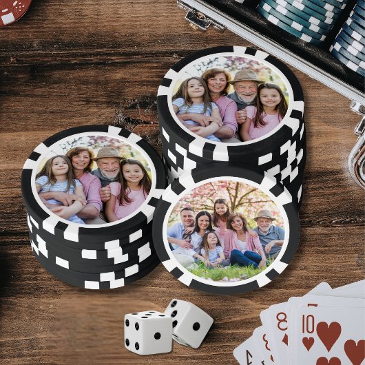 Aangepaste dubbelzijdige twee foto poker chips