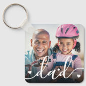 Aangepaste dubbelzijdige vader twee foto sleutelhanger (Voorkant)