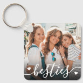 Aangepaste dubbelzijdige vriend twee foto sleutelhanger (Voorkant)