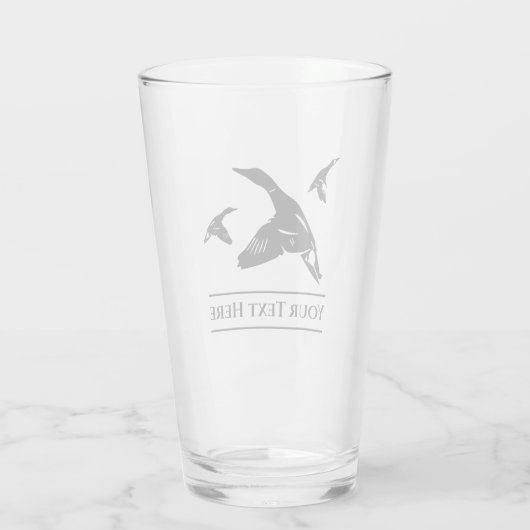 Aangepaste duck Hunting Beer Glass Tumblr Glas (Achterkant)