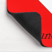 Aangepaste duiker naar beneden SCUBA vlag Rood en Muismat (Hoek)