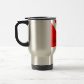 Aangepaste duiker naar beneden SCUBA-vlag Rood en Reisbeker (Links)