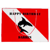 Aangepaste duikvlag en haai groot cadeauzakje (Achterkant)