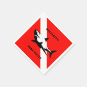 Aangepaste duikvlag en haai servet (Hoek)