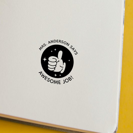 Aangepaste duimen omhoog Uitstekende Job Teacher S Rubberstempel