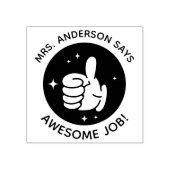 Aangepaste duimen omhoog Uitstekende Job Teacher S Rubberstempel (Afrduk)